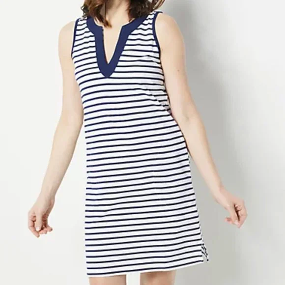Lands' End | Swim | Lands End Jersey Cotton Sleeveless Swim Cover Up Dress  1288 | Poshmark